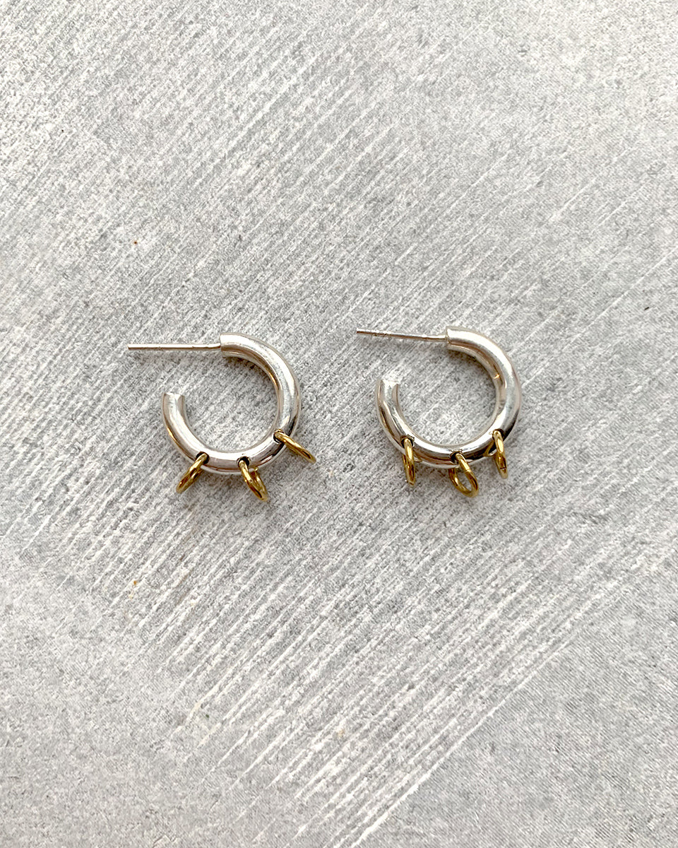 Kolczyki Lucky silver and gold