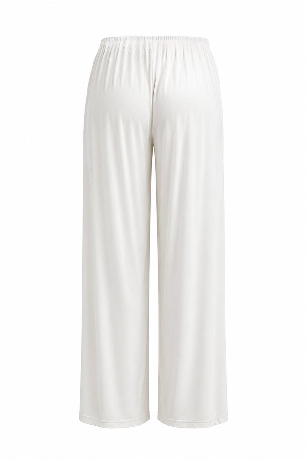 Spodnie damskie białe z miękkiej dzianiny Zelia Trousers Blanc - Le Prive